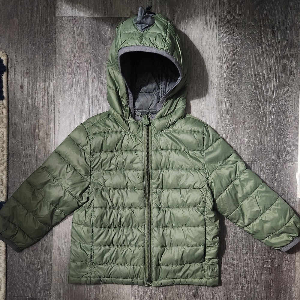 Baby Gap Dinosaur Hood Puffer Jacket size 2